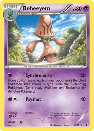 Beheeyem 056  - Reverse Holofoil Noble Victories - Rare