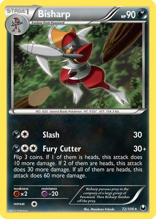 Bisharp (72) (72) 072  - Reverse Holofoil Dark Explorers - Rare
