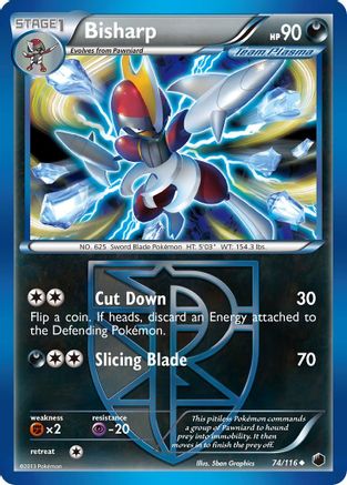 Bisharp (Team Plasma) (74) (Team Plasma)  074  - Reverse Holofoil Plasma Freeze - Uncommon
