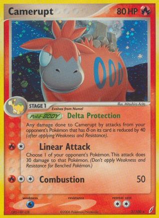 Camerupt 003/100  - Reverse Holofoil Crystal Guardians - Holo Rare