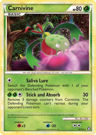 Carnivine 016  - Reverse Holofoil Triumphant - Rare