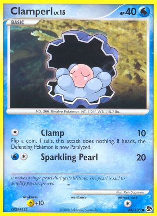 Clamperl 064  - Reverse Holofoil Great Encounters - Common