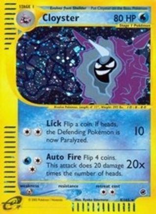 Cloyster (8) (8) 008  - Reverse Holofoil Expedition - Holo Rare