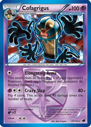 Cofagrigus (Team Plasma) (57) (Team Plasma)  057  - Reverse Holofoil Plasma Freeze - Rare