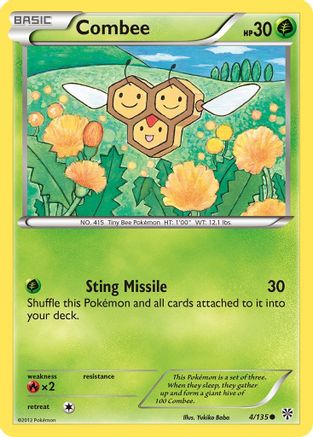 Combee 004  - Reverse Holofoil Plasma Storm - Common