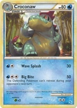 Croconaw (#17) (#17) 017  HGSS Trainer Kit Gyarados & Raichu - Common
