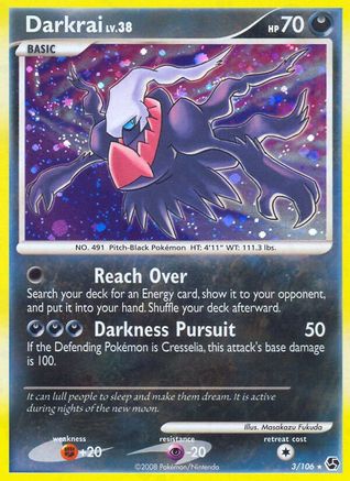 Darkrai (3) (3) 003  - Reverse Holofoil Great Encounters - Holo Rare