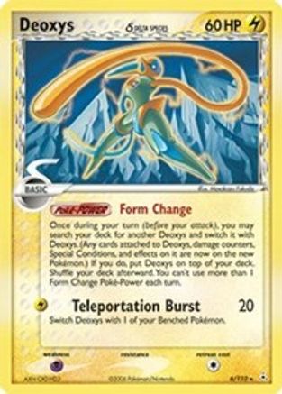 Deoxys (Delta Species - Speed Forme) 006/110  - Holofoil Holon Phantoms - Holo Rare