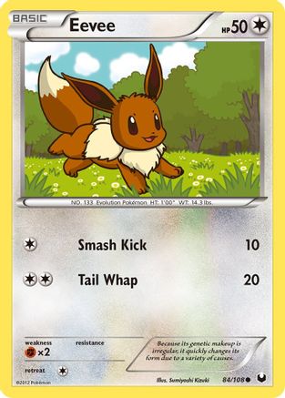 Eevee (84) (84) 084/108  - Reverse Holofoil Dark Explorers - Common
