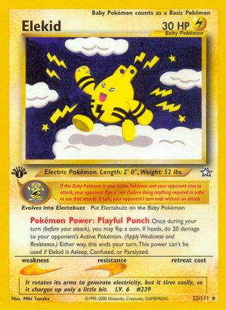 Elekid 022/111  - 1st Edition Neo Genesis - Rare