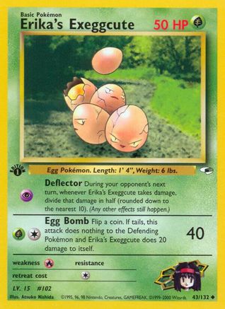 Erika's Exeggcute (43) (43) 043/132  - 1st Edition Gym Heroes - Uncommon