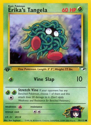 Erika's Tangela 079/132  - 1st Edition Gym Heroes - Common