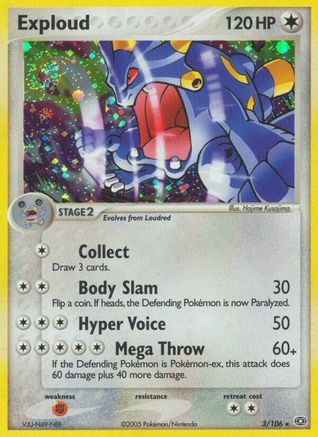 Exploud 003  - Reverse Holofoil Emerald - Holo Rare