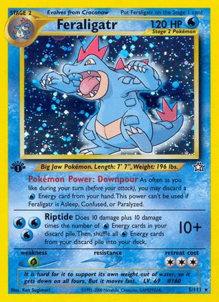 Feraligatr (5) (5) 005/111  - 1st Edition Holofoil Neo Genesis - Holo Rare