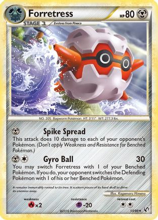Forretress (13) (13) 013  - Reverse Holofoil Undaunted - Rare