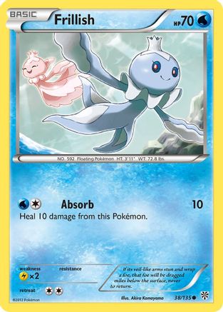 Frillish 038  - Reverse Holofoil Plasma Storm - Common