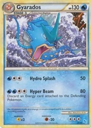 Gyarados (#20 Non (#20 Non-Holo) 020  HGSS Trainer Kit Gyarados & Raichu - Common