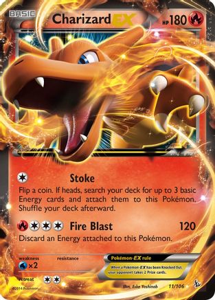 Charizard EX (11) (11) 011/106  - Holofoil XY  Flashfire - Ultra Rare
