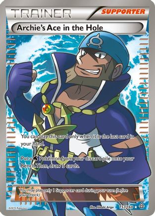 Archie's Ace in the Hole (157 Full Art) (157 Full Art) 157/160  - Holofoil XY  Primal Clash - Ultra Rare