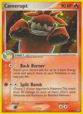 Camerupt 004  - Reverse Holofoil Deoxys - Holo Rare